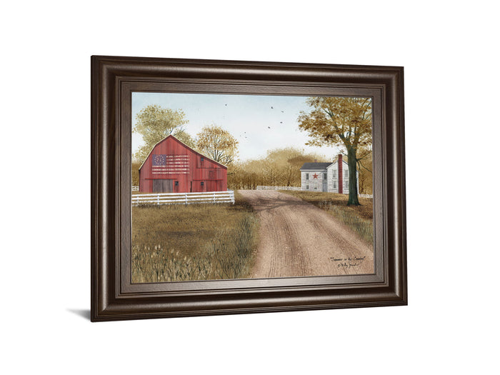 Summer In The Country By Billy Jacobs - Framed Print Wall Art - Light Brown
