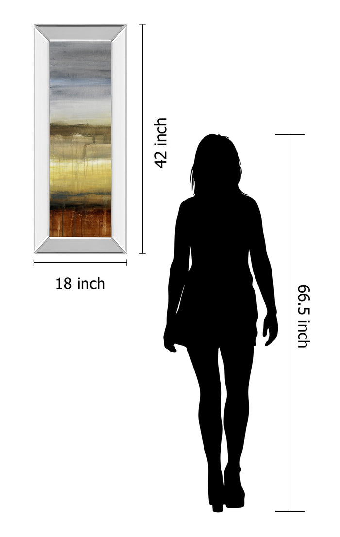 Summer Rain Il By Lanie Loreth - Mirror Framed Print Wall Art - Gray
