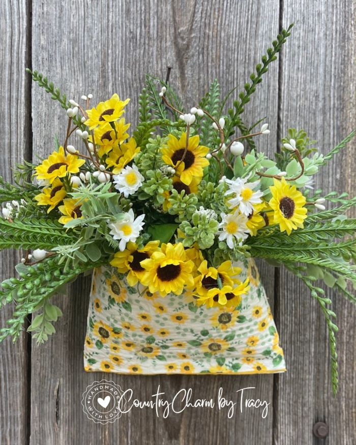 Sunflower Smashed Can Wall Hanger