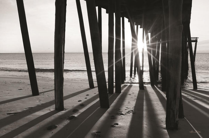Sunrise At The Pier By Lori Deiter - Dark Gray