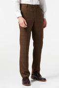 Tan Tweed Check Suit Trouser - X6680-1