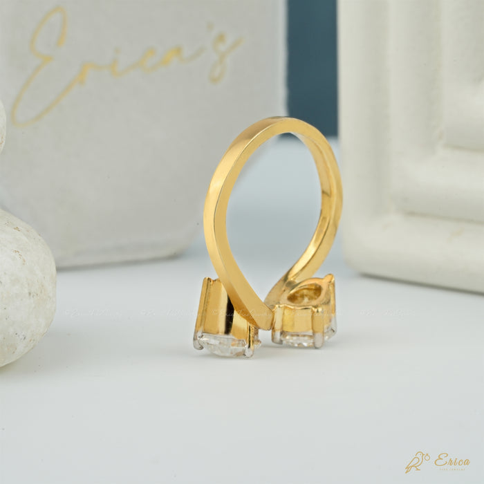 The Amour - Pear & Round Lab Grown Diamond Toi et Moi Ring