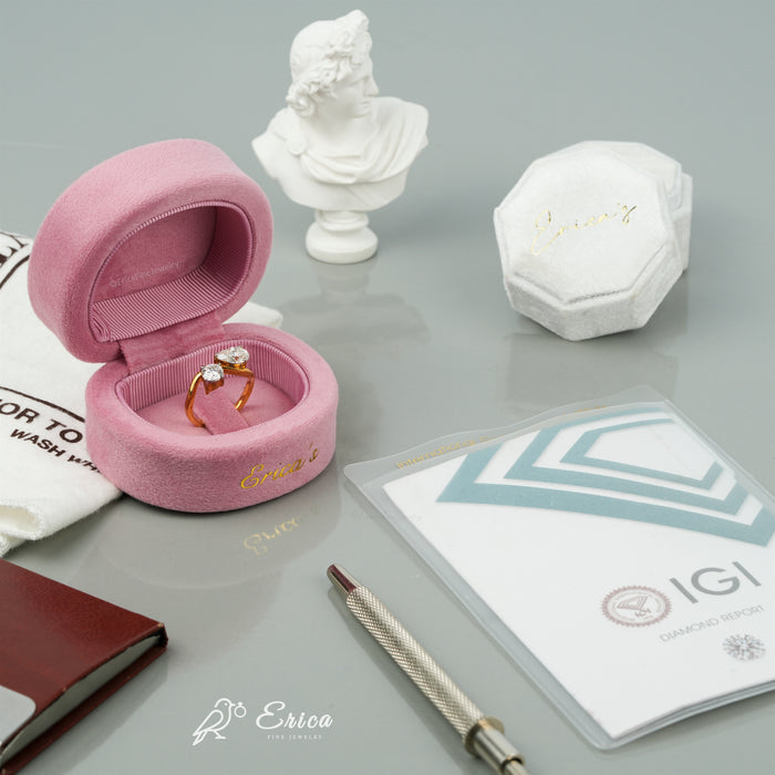 The Amour - Pear & Round Lab Grown Diamond Toi et Moi Ring