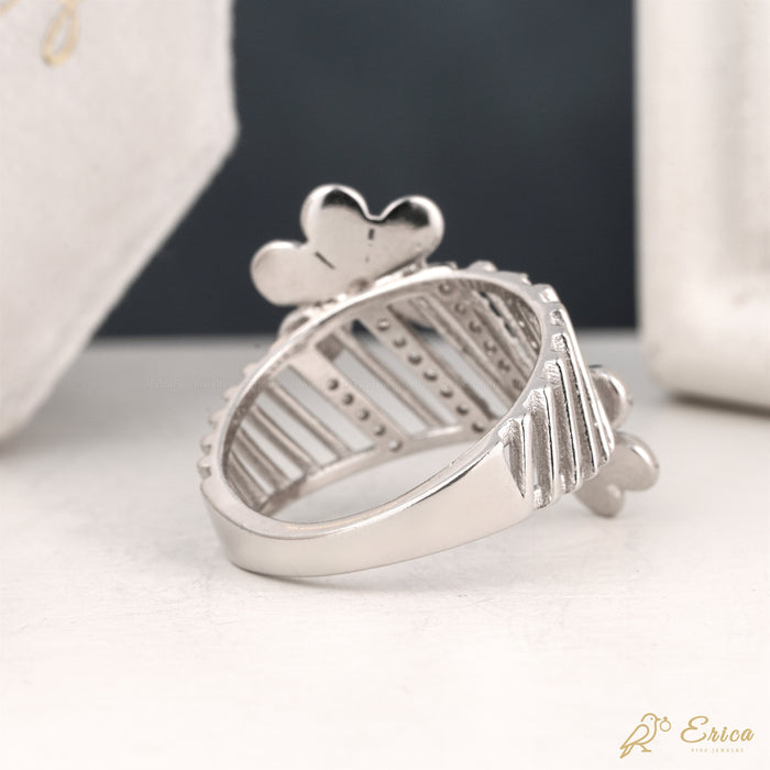 The Blossom - Double Flower Lab Grown Diamond Open Band Ring