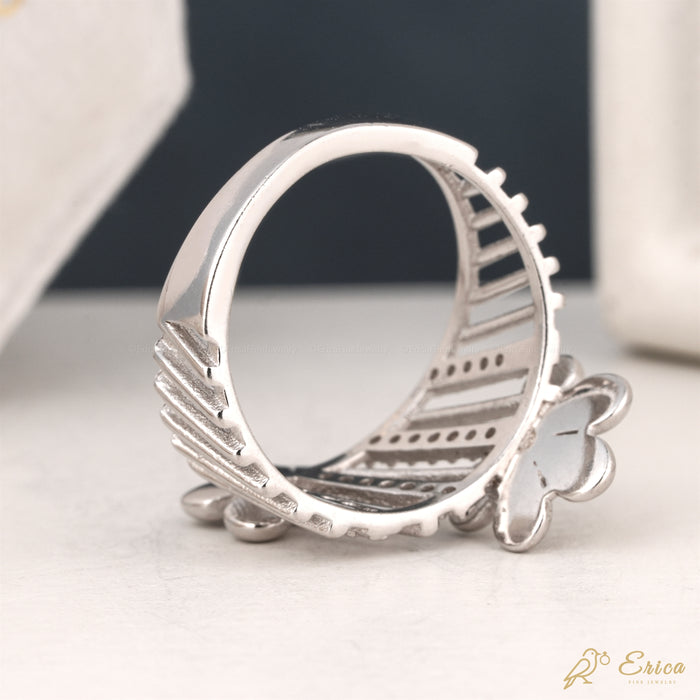 The Blossom - Double Flower Lab Grown Diamond Open Band Ring