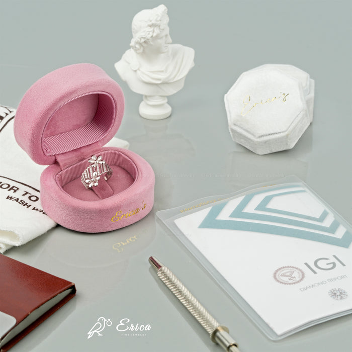 The Blossom - Double Flower Lab Grown Diamond Open Band Ring