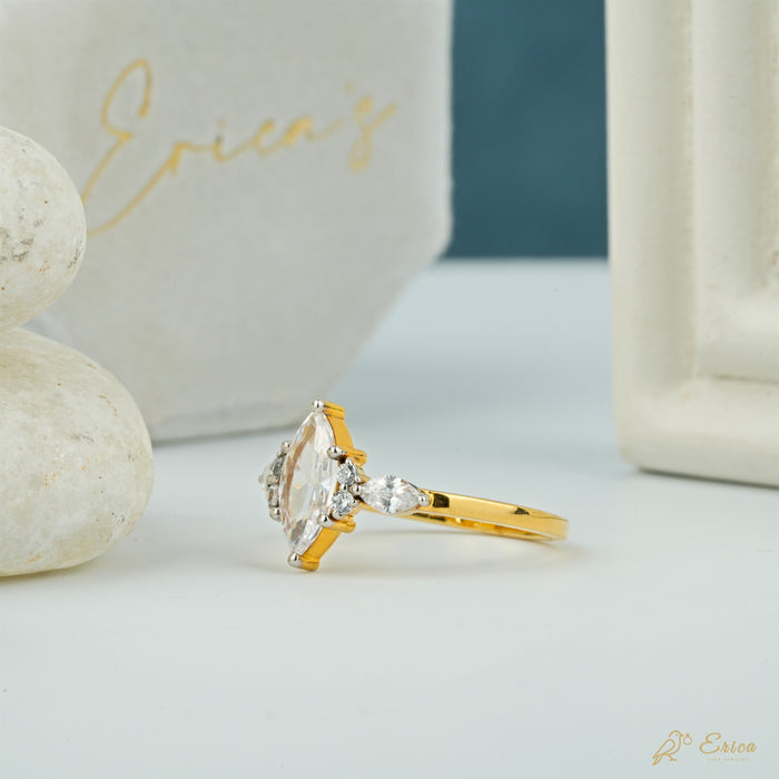 The Cascade - Marquise with Marquise Sides Lab Grown Diamond Ring