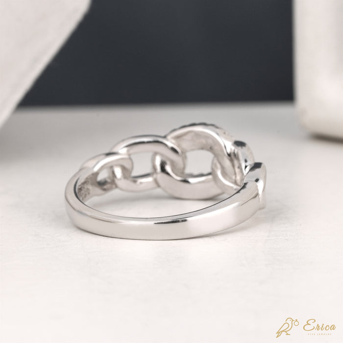The Chain - Pavé Lab Grown Diamond Cuban Link Ring