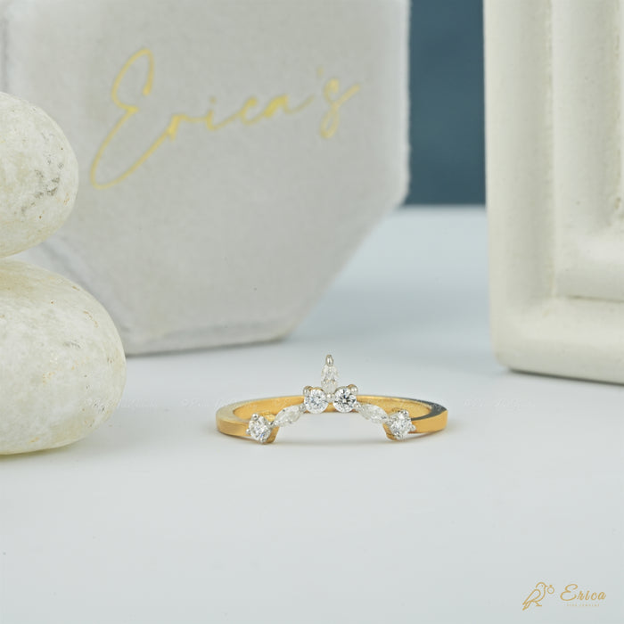 The Crown - Chevron Mixed Cut Lab Grown Diamond Band
