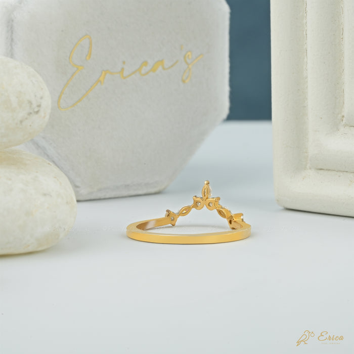 The Crown - Chevron Mixed Cut Lab Grown Diamond Band