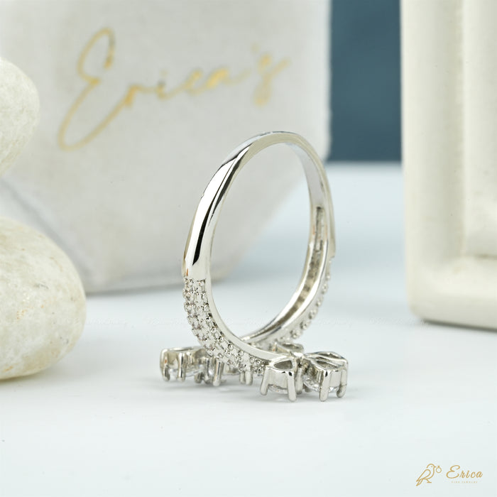 The Dahlia - Pear Double Cluster Lab Grown Diamond Bypass Ring