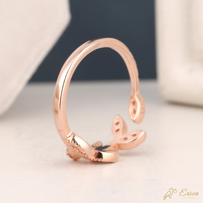 The Daphne - Vine Lab Grown Diamond Bypass Marquise Leaf Ring