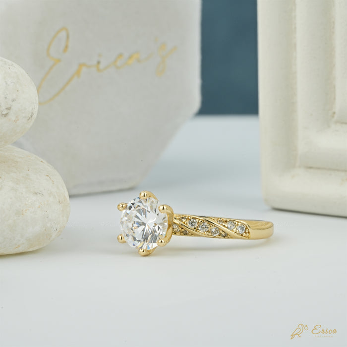 The Infinity - Twisted Lab Grown Diamond Pavé Solitaire Ring