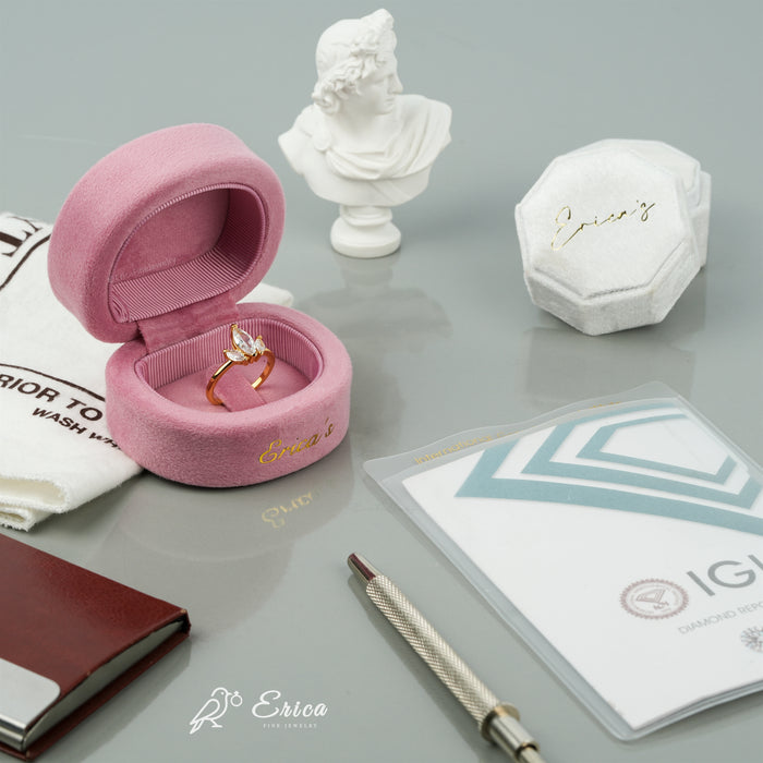 The Lotus - Marquise Lab Grown Diamond Three Stone Ring