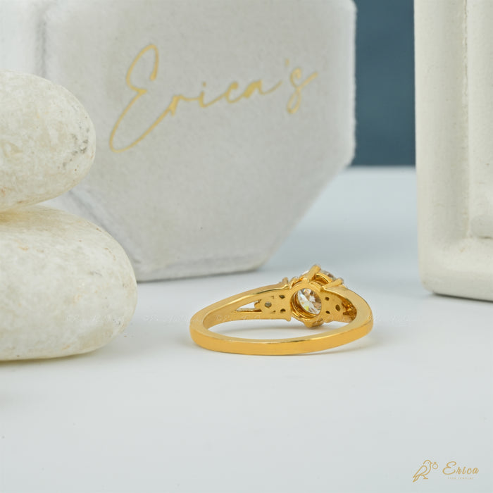 The Luna - Round Lab Grown Diamond Pavé Solitaire Ring