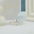 The Moonlight - Round Lab Grown Diamond Hidden Halo Pavé Ring