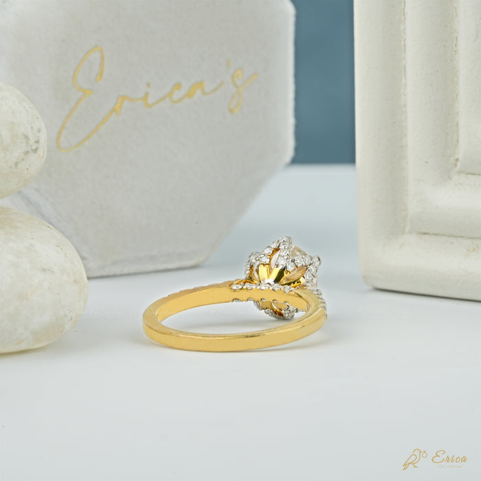 The Moonlight - Round Lab Grown Diamond Hidden Halo Pavé Ring