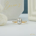 The Neutral - Oval Halo Lab Grown Diamond Pavé Ring