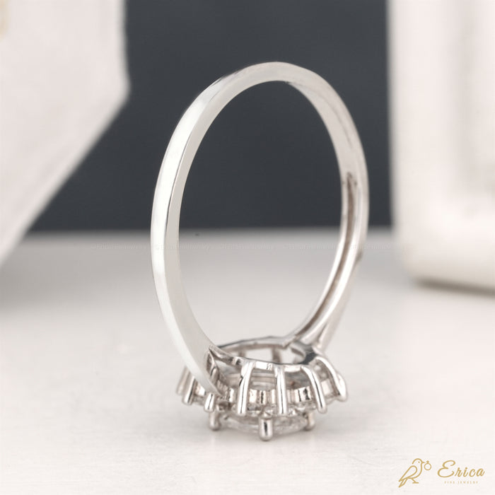 The Seraphina - Oval Vintage Starburst Lab Grown Diamond Halo Ring