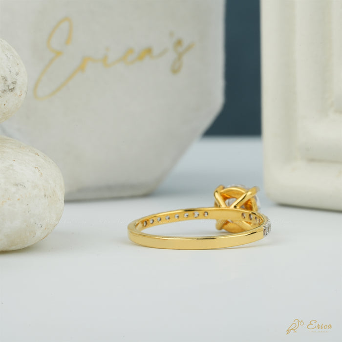 The Soleil - Round Lab Grown Diamond Pavé Ring