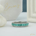 The Teal - Princess Lab Grown Diamond Channel Band