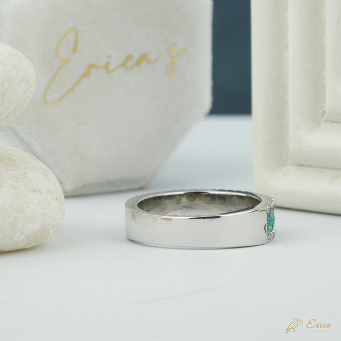The Teal - Princess Lab Grown Diamond Channel Band