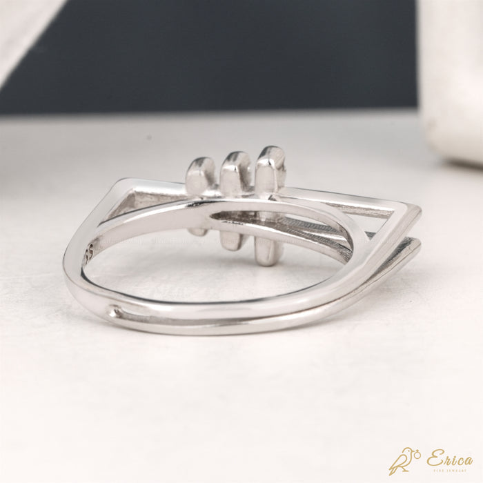 The Trio - Triple Bar Lab Grown Diamond Pavé Double Band Ring