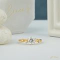The Vine - Round Bezel Lab Grown Diamond Tendril Ring