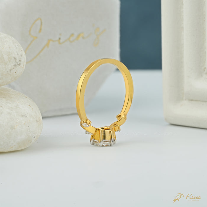 The Vine - Round Bezel Lab Grown Diamond Tendril Ring