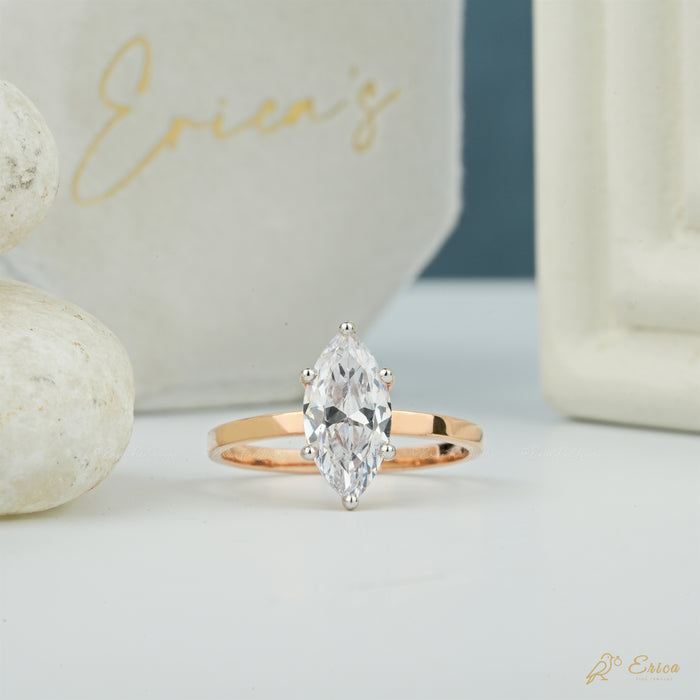 The Whisper - Marquise Lab Grown Diamond Solitaire Ring