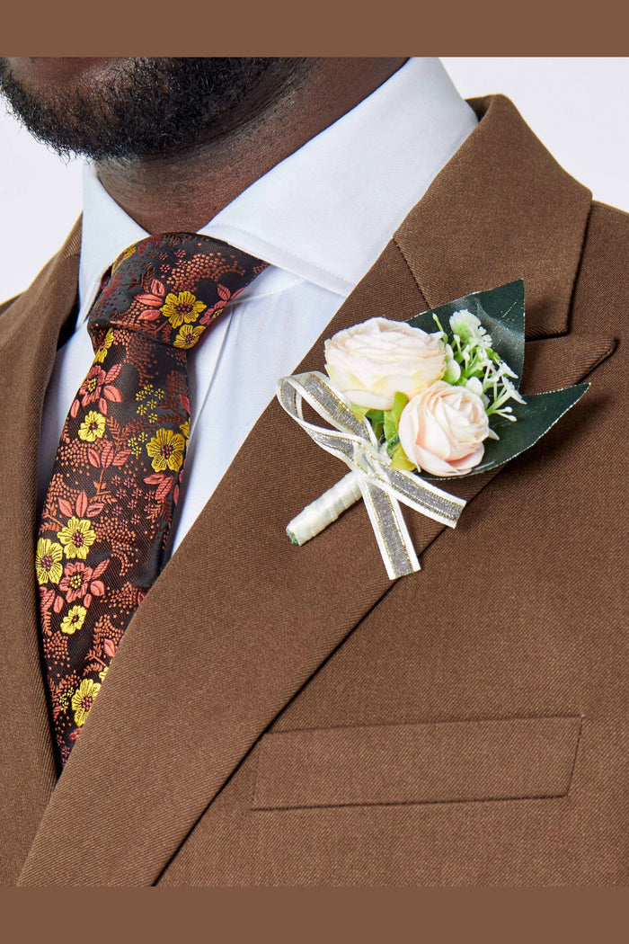 Tuxedo Flower Wedding Boutonniere Lapel Pin