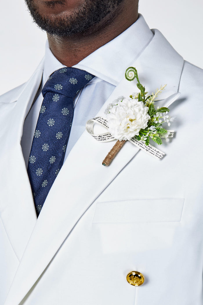 Tuxedo Flower Wedding Boutonniere Lapel Pin
