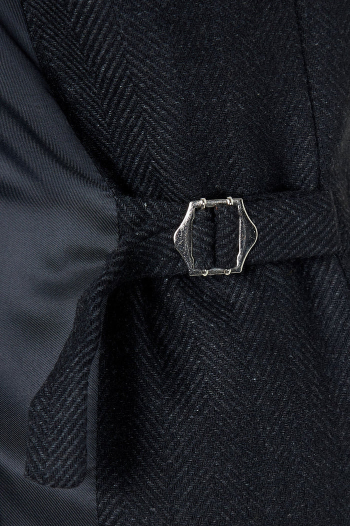 TYLER - HERRINGBONE TWEED DOUBLE BREASTED WAISTCOAT