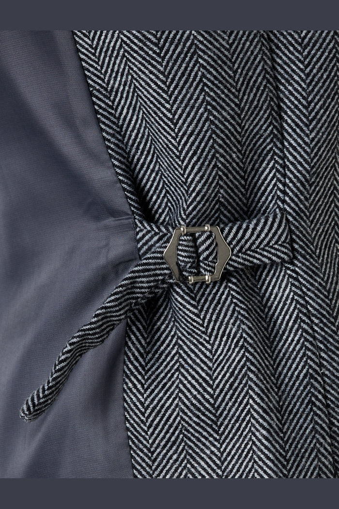 TYLER - TWEED HERRINGBONE GREY WAISTCOAT