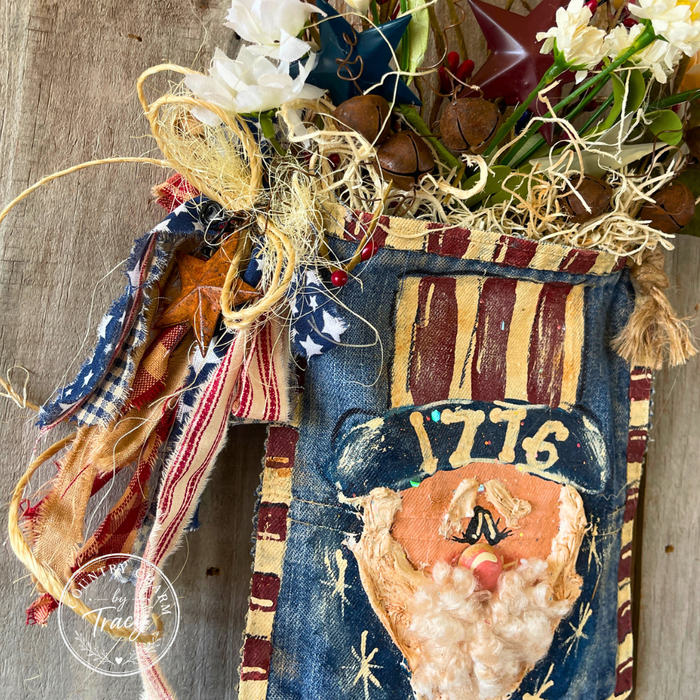 Uncle Sam 1776 Denim Pocket Decor Hanger -