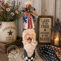 Uncle Sam Hand-Painted Tall Coke Bottle - Primitive Americana Decor LAST ONE!