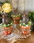 Whimsical Farmhouse Bunny Clay Pot Trio – Set of 3 (Chocolate Bunnies)