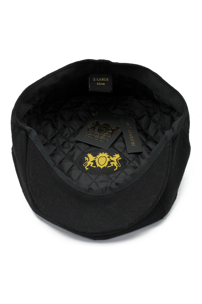 WOOL BLEND NEWSBOY FLAT CAP IN TWEED