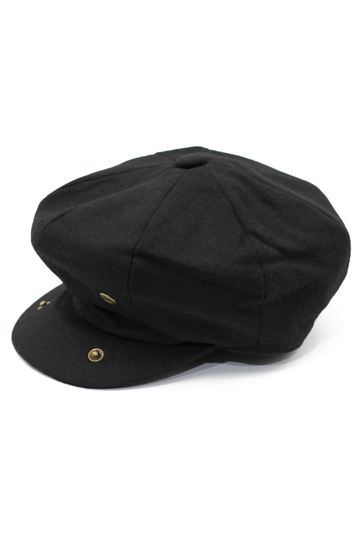 WOOL BLEND NEWSBOY FLAT CAP IN TWEED