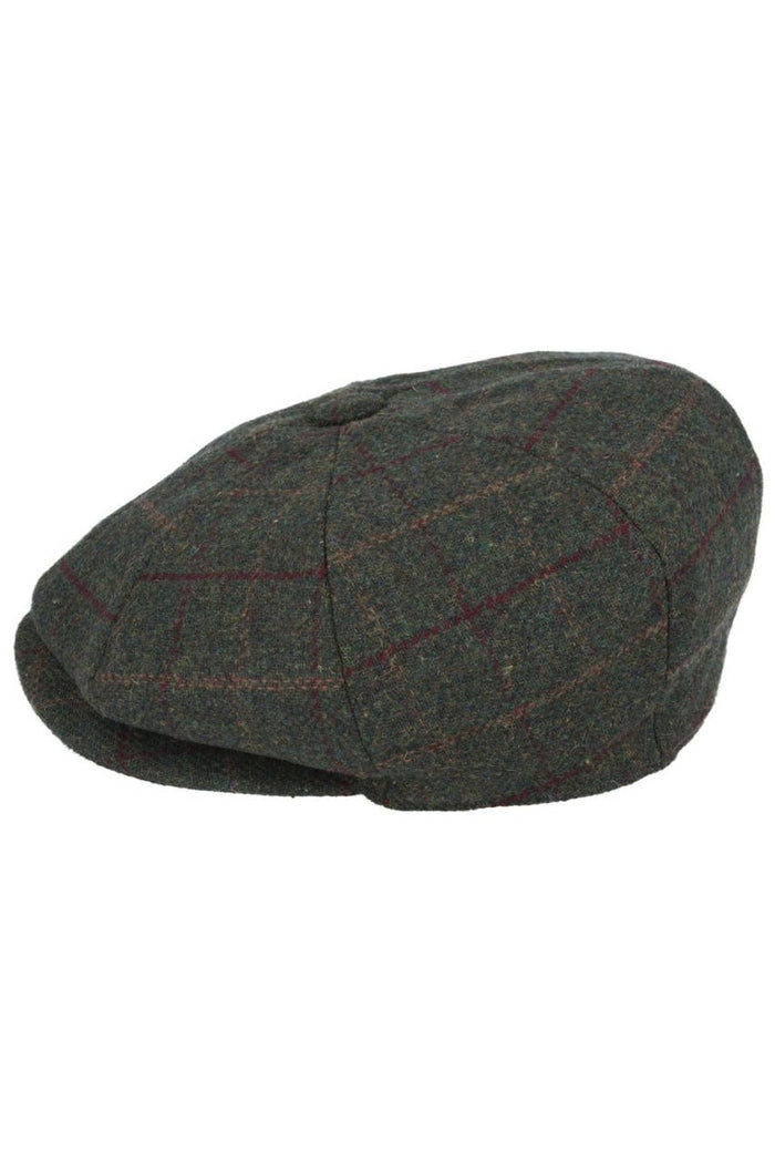 WOOL BLEND TWEED CHECK NEWSBOY CAP