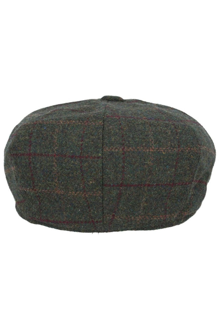 WOOL BLEND TWEED CHECK NEWSBOY CAP