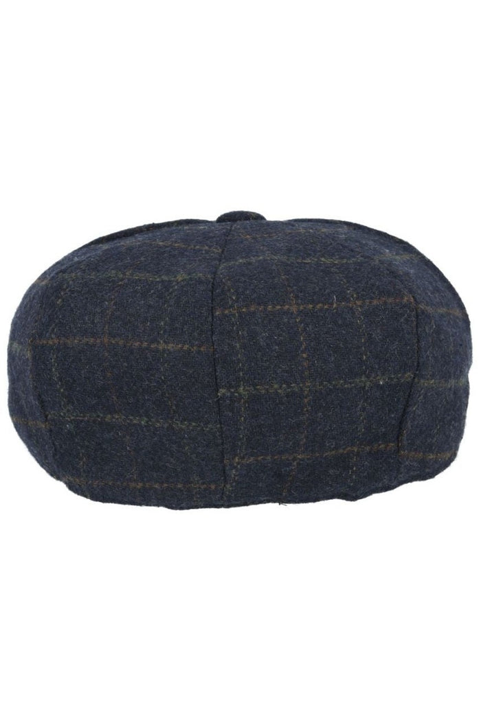 WOOL BLEND TWEED CHECK NEWSBOY CAP