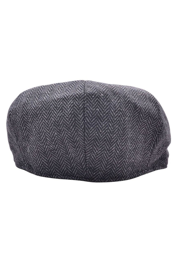 WOOL HERRINGBONE NEWSBOY FLAT CAP