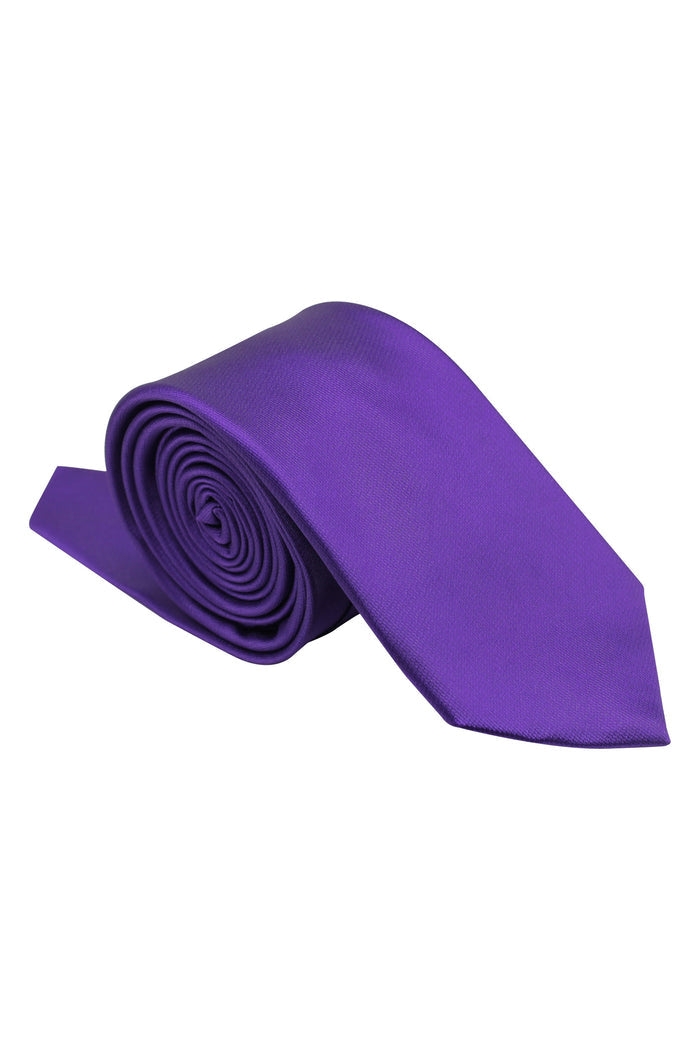 XPOSED - PURPLE PREMIUM SATIN NECK TIE