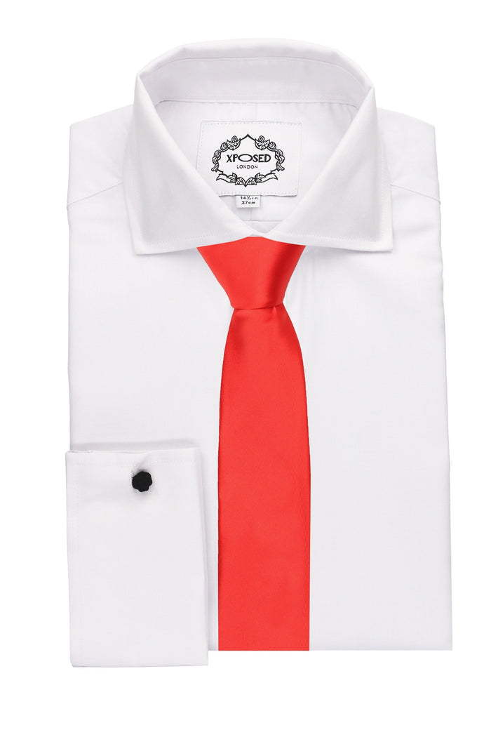 XPOSED - RED PREMIUM SATIN NECK TIE