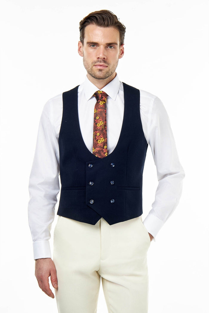 ZAK – CREAM IVORY TAILORED 3 PIECE WEDDING SUIT