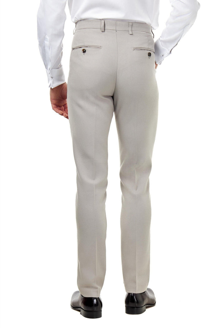 ZAK – HONEYCOMB WEAVE TAUPE TAILORED SUIT TROUSER