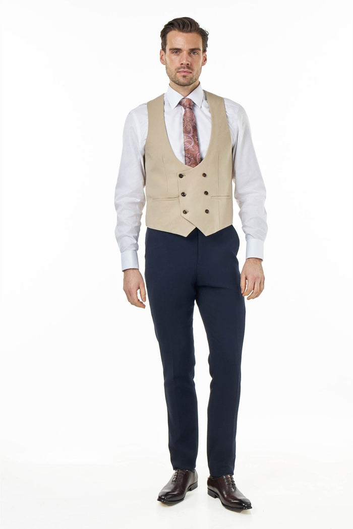 ZAK – NAVY BLUE TAILORED 3 PIECE WEDDING SUIT