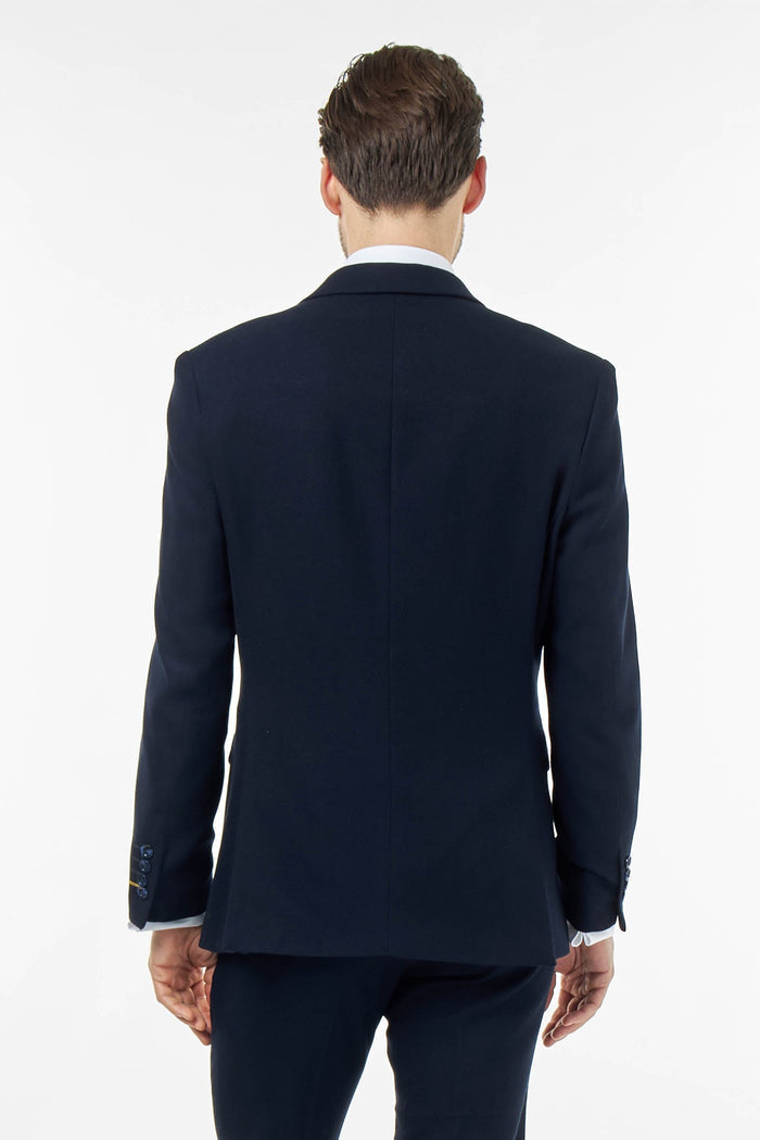 ZAK – TAILORED 2 PIECE SUIT IN NAVY BLUE HONEYCOMB