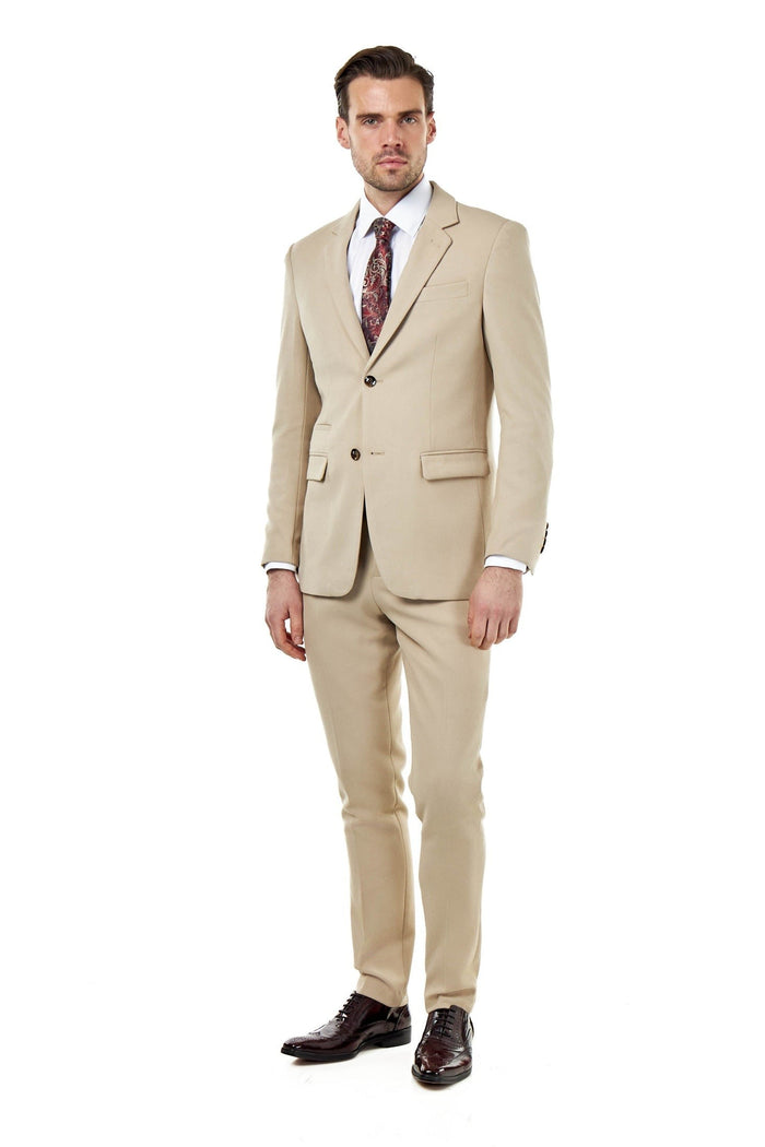 ZAK – TAILORED 2 PIECE SUIT IN STONE HONEYCOMB